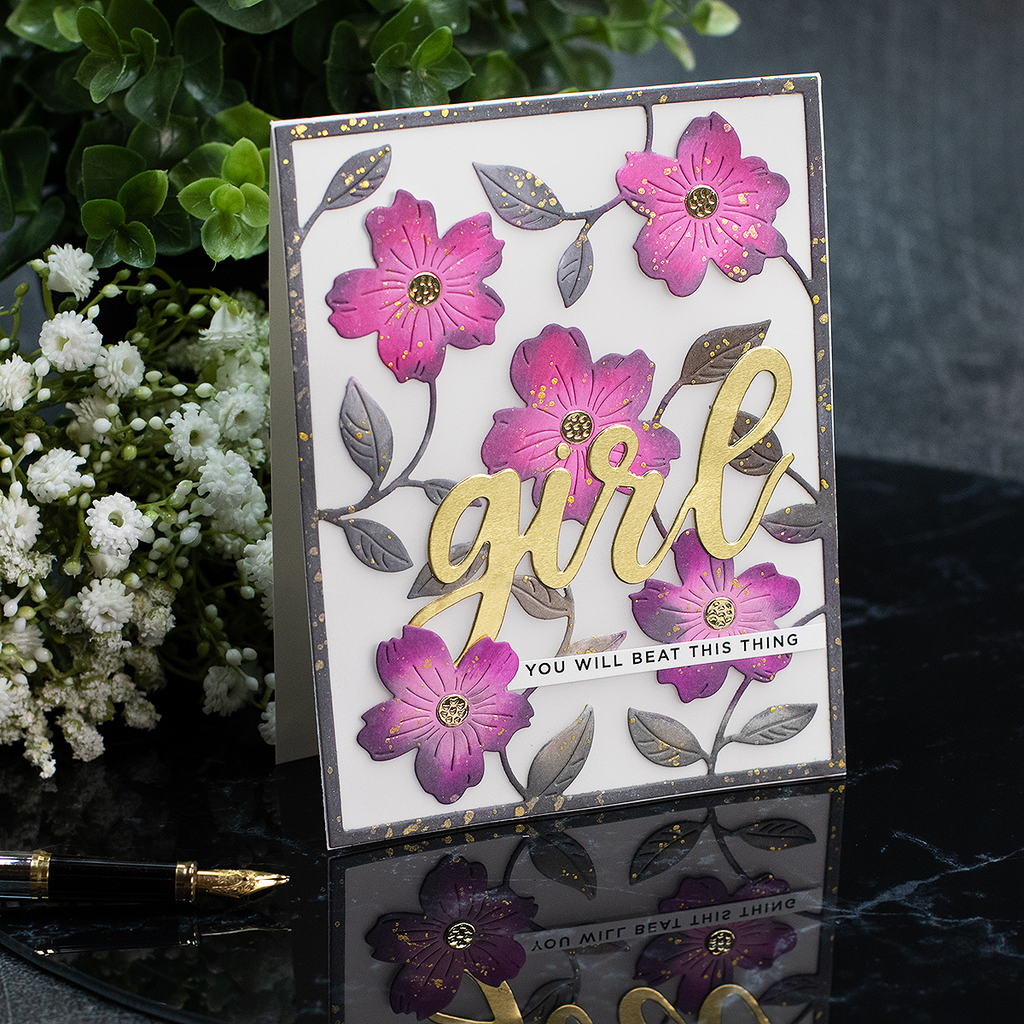 Simon Says Stamp FLOURISHING BLOOM PLATE Wafer Die s812 Girlfriend Card | color-code:ALT01