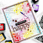 Tim Holtz Distress Mini Ink Pad Mermaid Lagoon Ranger TDP46790 Faux Watercoloring Card | color-code:ALTKW94