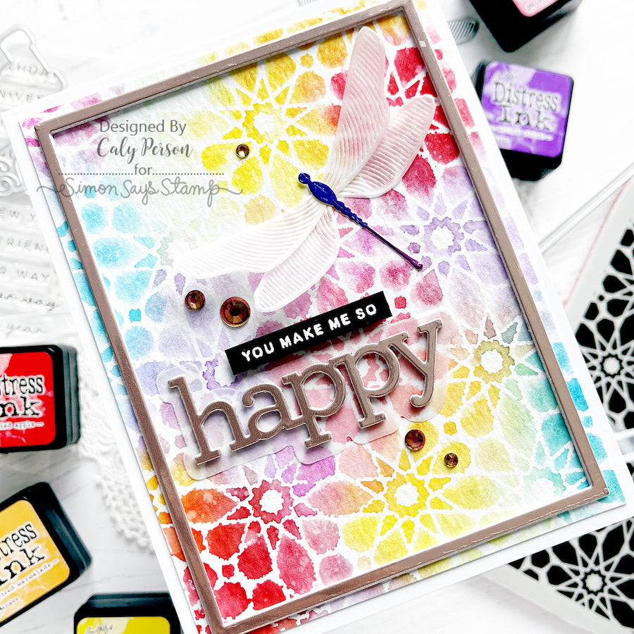 Tim Holtz Distress Mini Ink Pad Picked Raspberry Ranger TDP40088 Faux Watercoloring Card | color-code:ALTM08