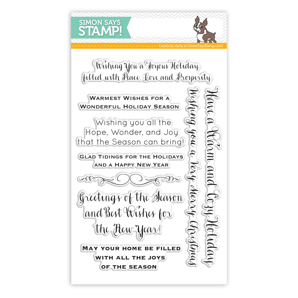 Simon Says Clear Stamps INSIDE HOLIDAY GREETINGS sss101439