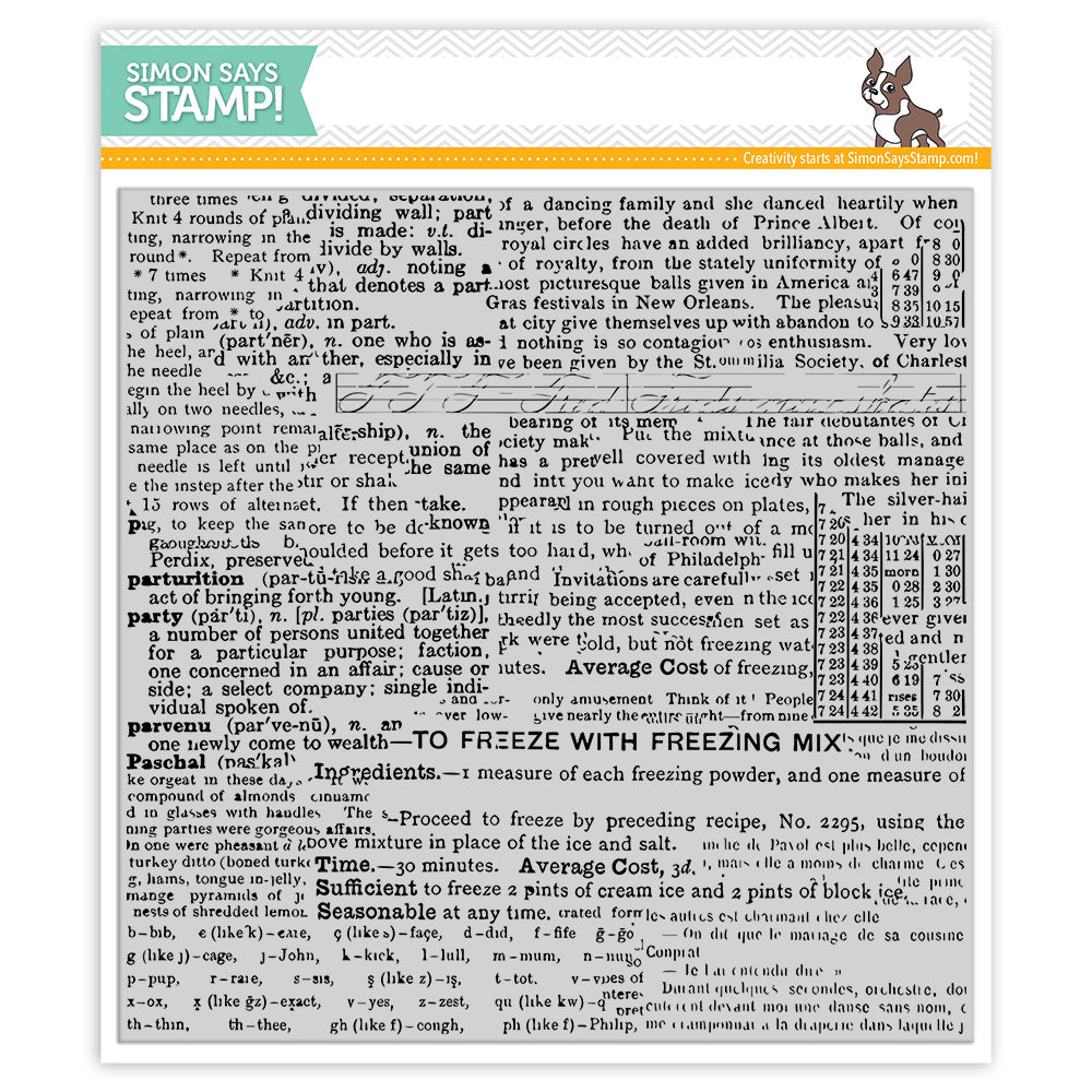 Simon Says Cling Rubber Stamp GOOD READING BACKGROUND SSS101723