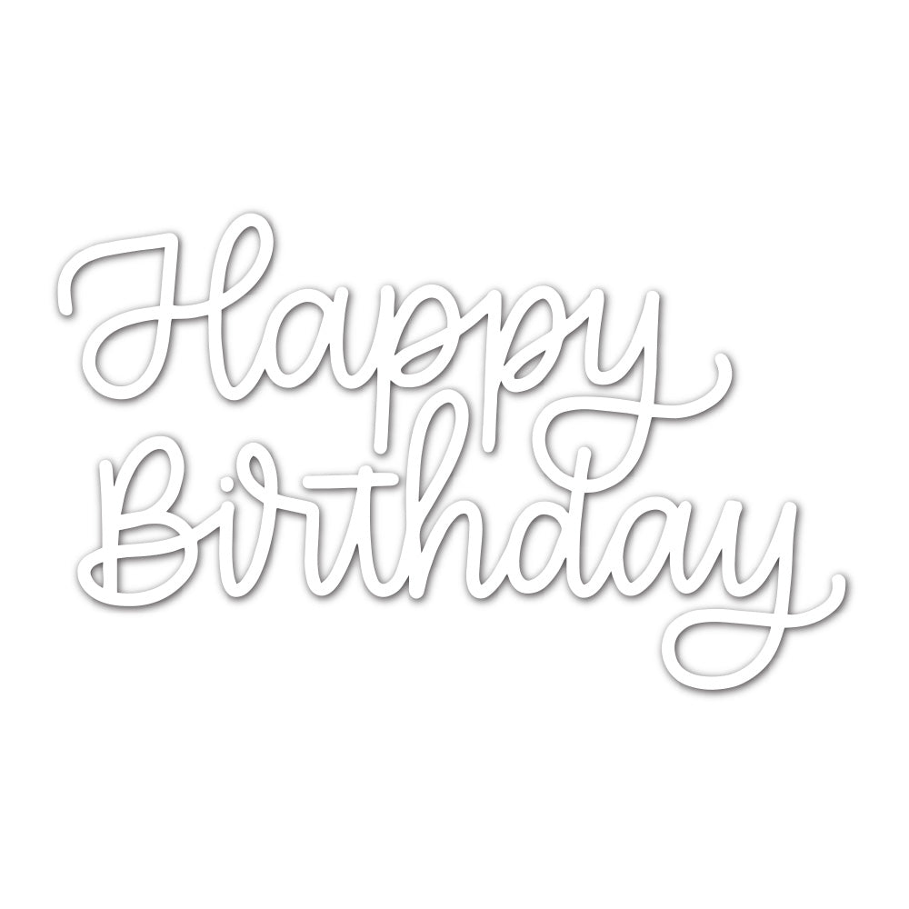 Simon Says Stamp Happy Birthday Script Wafer Dies sssd111785 *