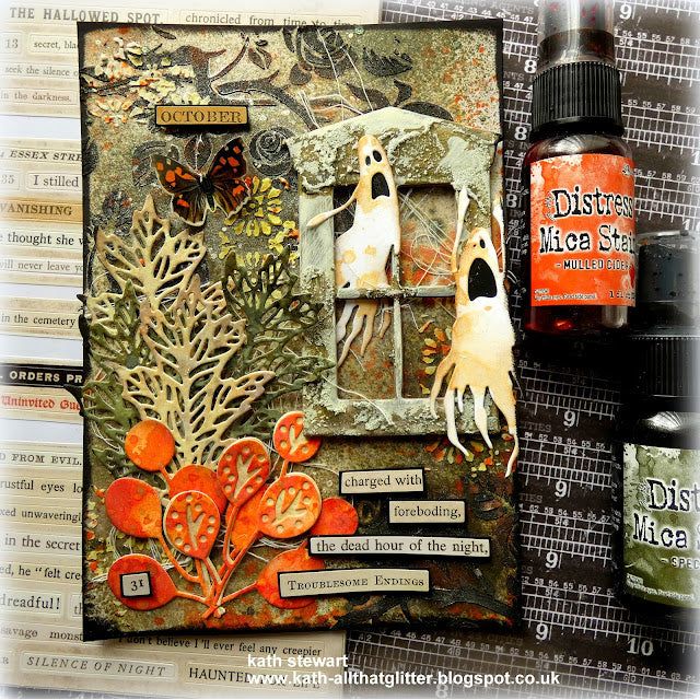 Tim Holtz Layering Stencil THORNED THS162 halloween | color-code:ALT01