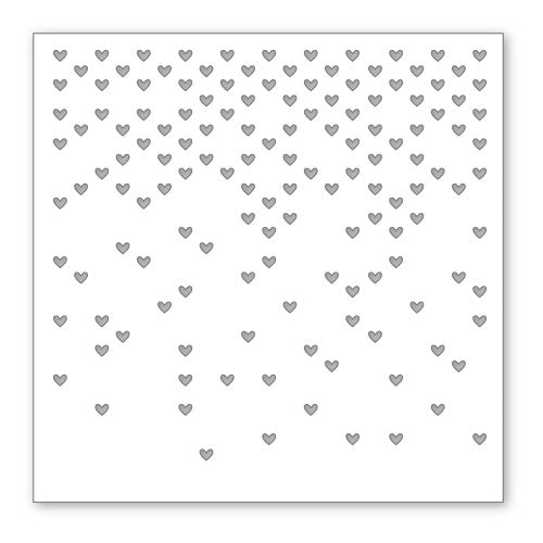 Simon Says Stamp Stencil FALLING HEARTS SSST121333