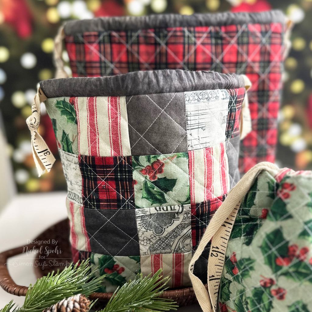 Tim Holtz bonus Fabric project christmas in July Nichol Sphor top hats |color-code:alt1