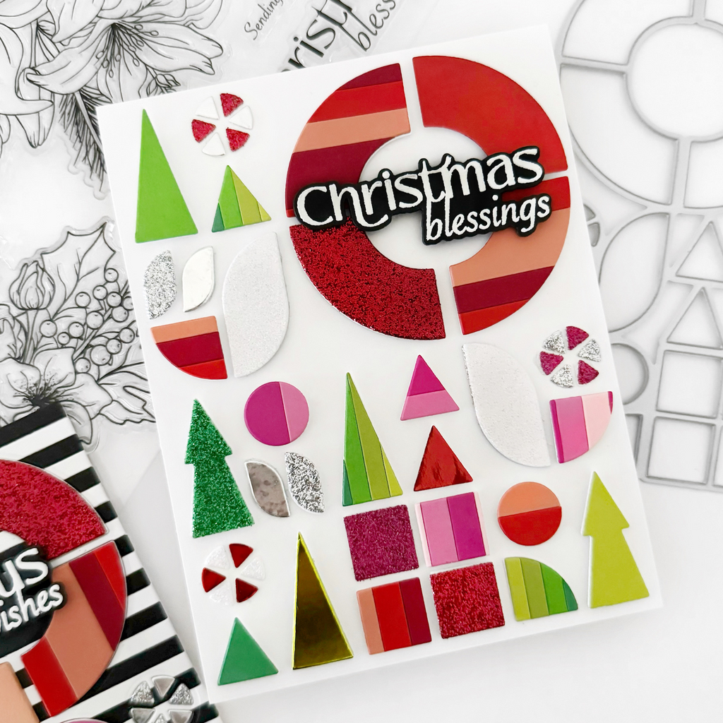Simon Says Stamp Mid Century Holiday Plate Wafer Dies s866 All The Joy Christmas Card | color-code:ALT02