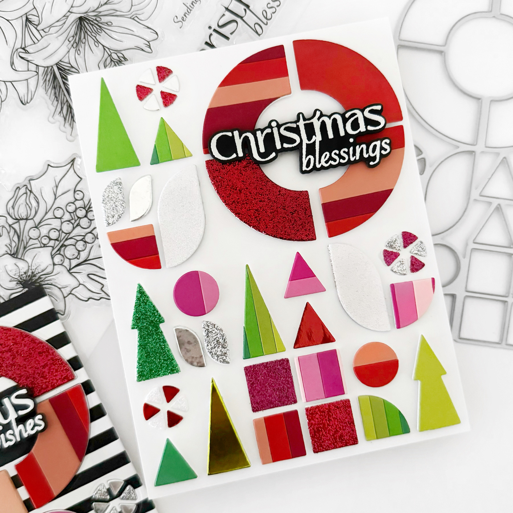 Simon Says Stamp Mid Century Holiday Plate Wafer Dies s866 All The Joy Christmas Card | color-code:ALT02