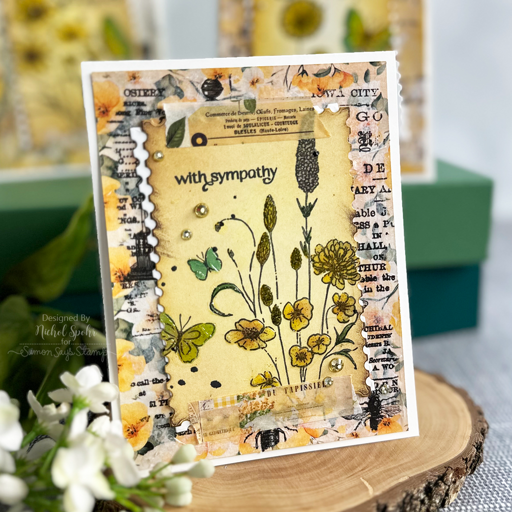 Simon Says Clear Stamps Butterfly Blossoms 2215ssc Sympathy Card | color-code:ALT14