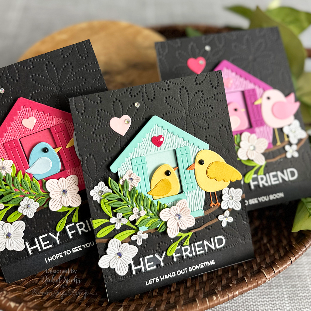 Simon Says Stamp Cozy Birdhouse Wafer Dies s987 Friend Like You Friend Cards | color-code:ALT01