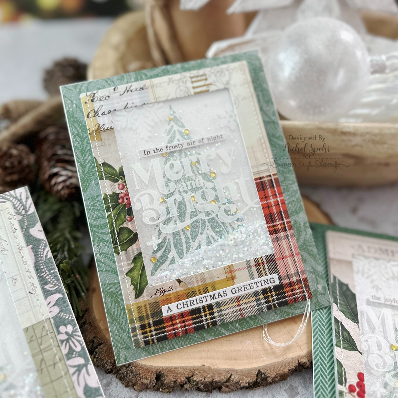 Simon Says Clear Stamps Making Spirits Bright 2004ssc Christmas Card | color-code:ALT17
