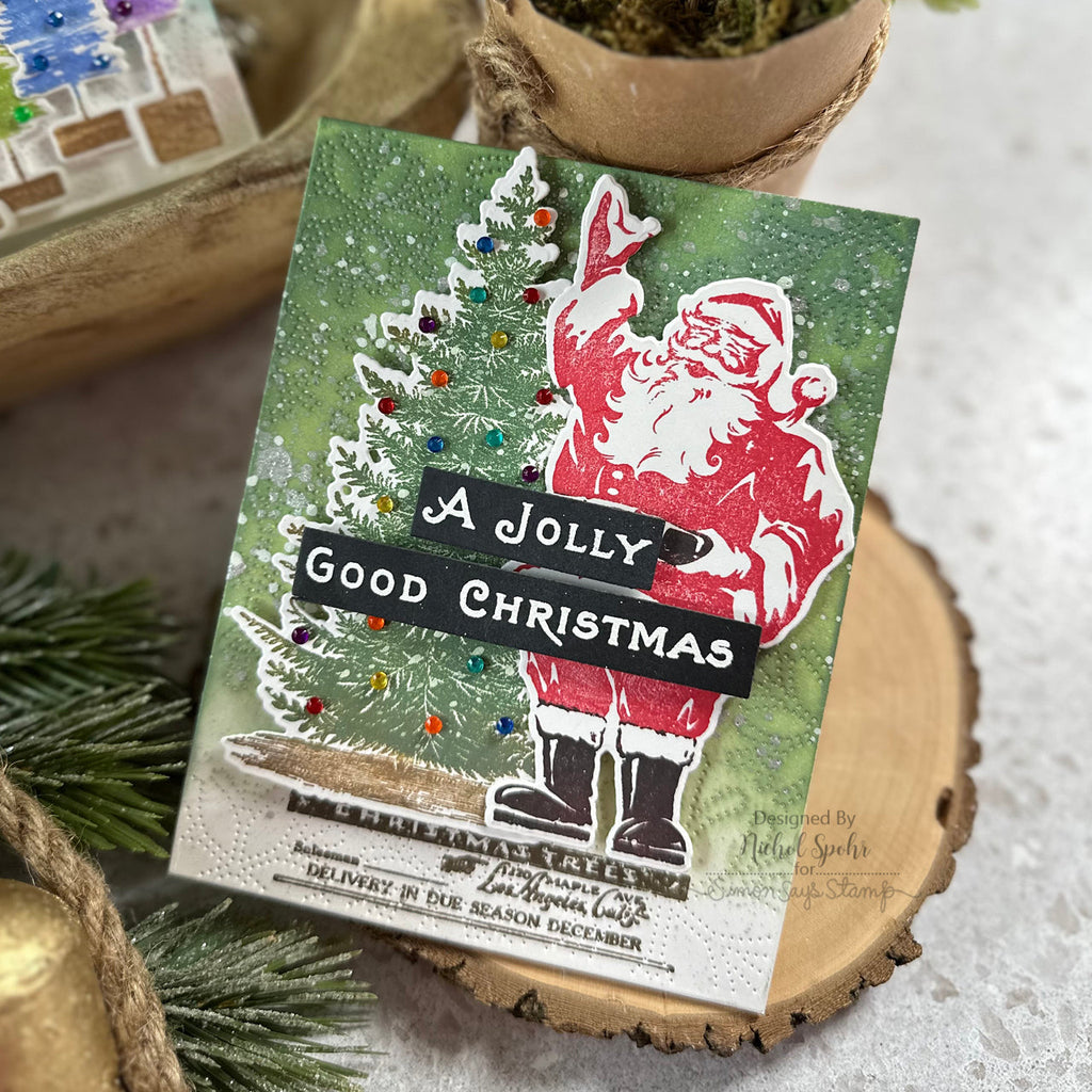 Tim Holtz Cling Rubber Stamps Jolly Holiday cms474 jolly christmas | color-code:ALT02