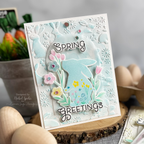 Simon Says Stamp Embossing Folder Springtime Bunnies sf516 Favorite Things Easter Card | color-code:ALT01