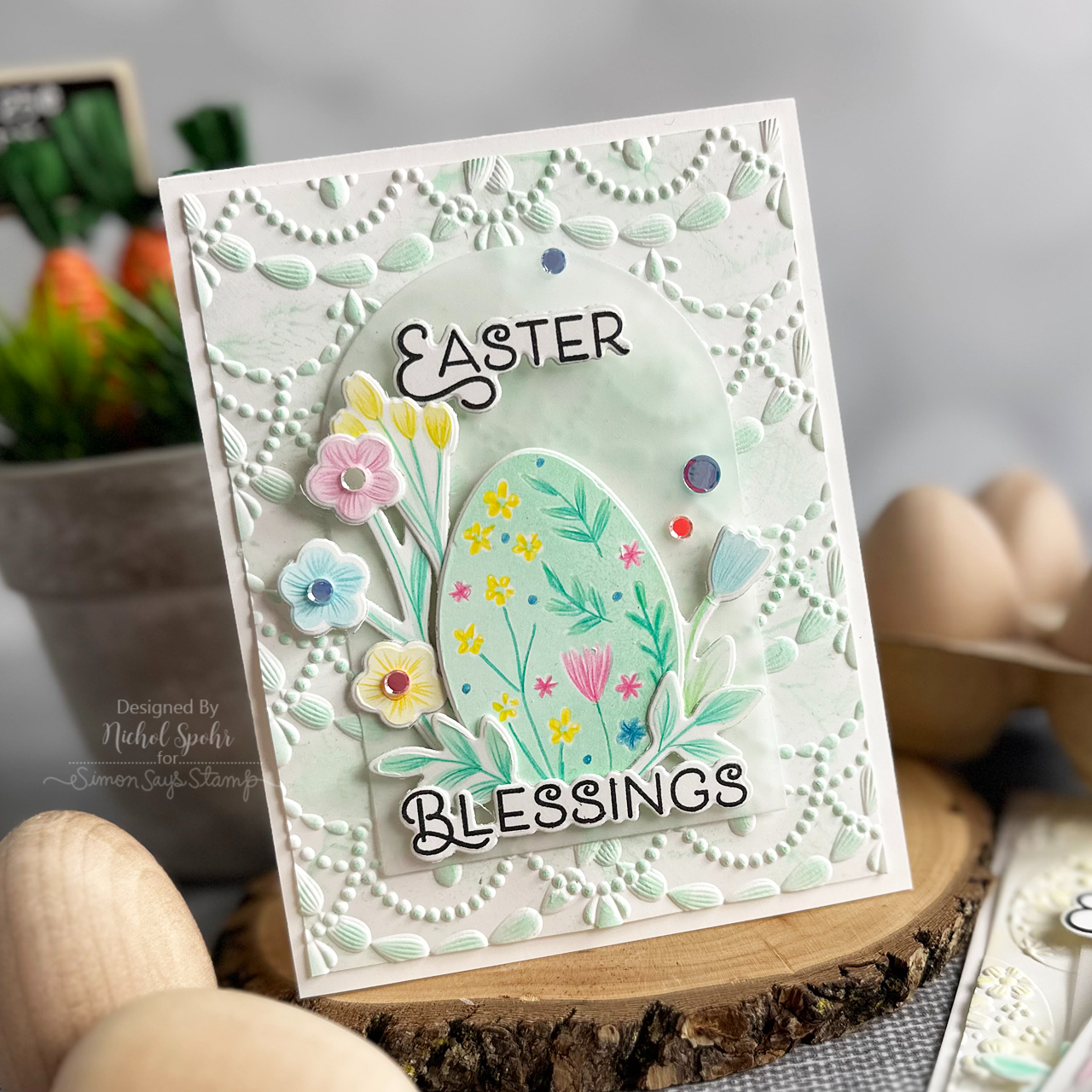Simon Says Stamp and Dies Blessings at Easter set933be Favorite Things Easter Card | color-code:ALT05