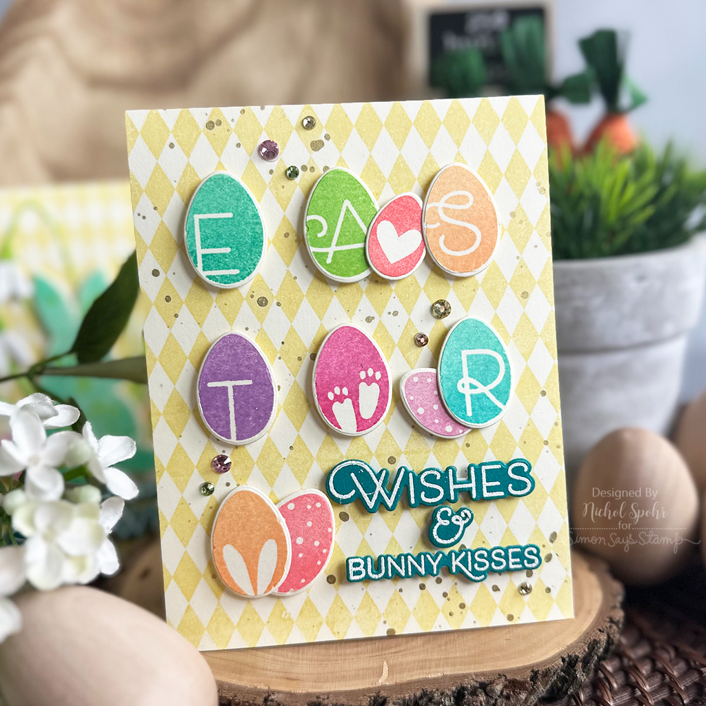 Simon Says Stamp Happy Eggs Wafer Dies 1272sdc Rain or Shine Easter Card | color-code:ALT02
