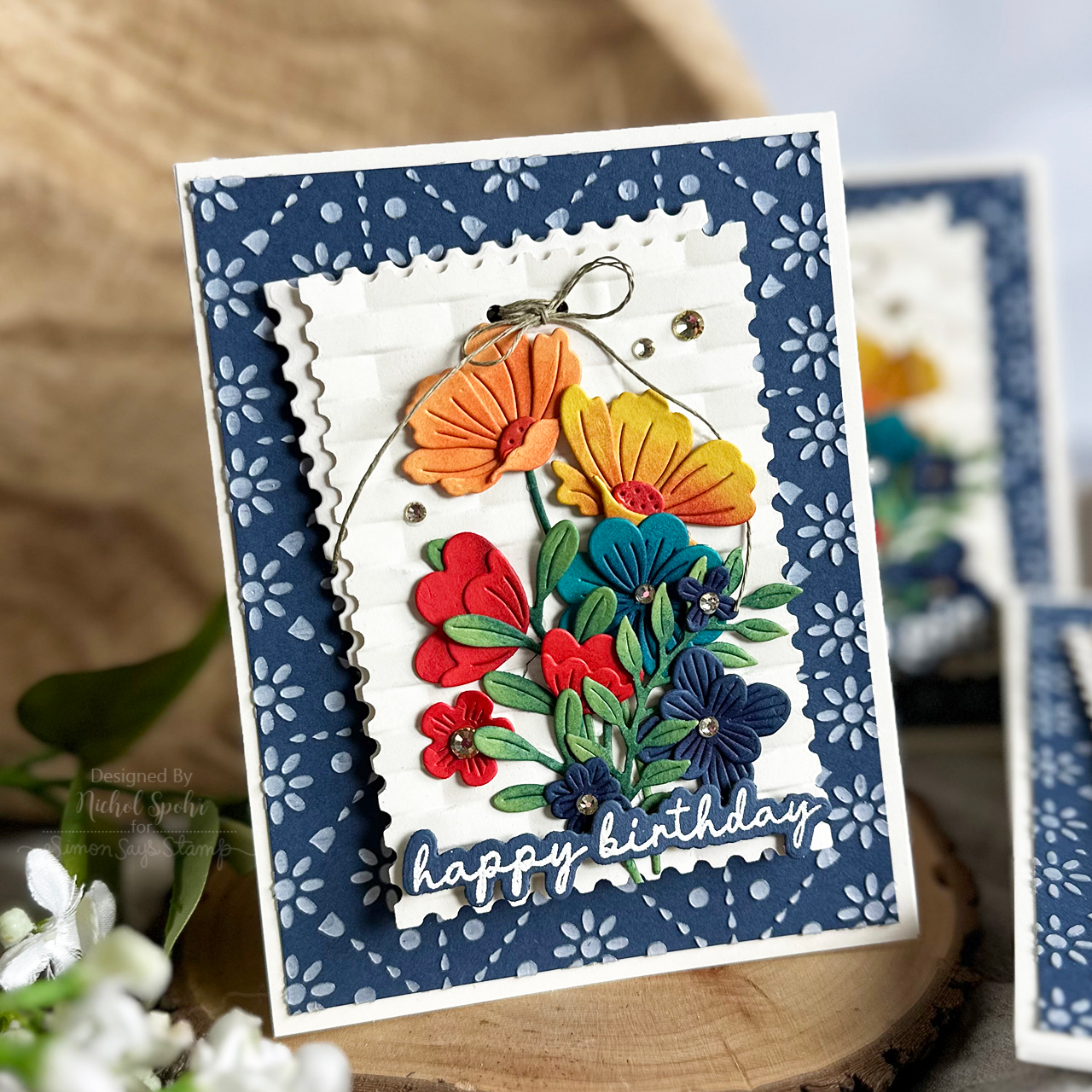 Simon Says Stamp POSTAGE STAMP EDGE FRAMES Wafer Dies SSSD111330 Birthday Card | color-code:ALT02