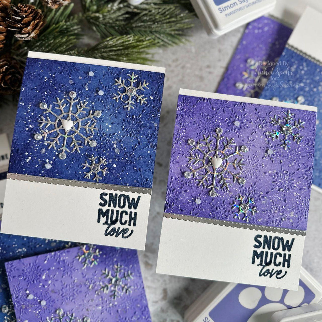 Tim Holtz Distress Frozen Fog Mica Stain Ranger Don’t Flurry Be Happy Cards | color-code:ALT04