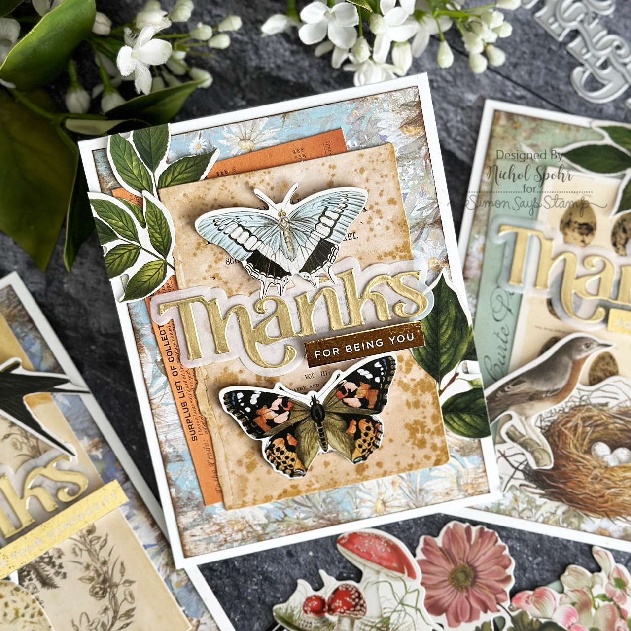 Simon Says Stamp Fancy Thanks Wafer Dies sssd112802 Thanks Card | color-code:ALT15