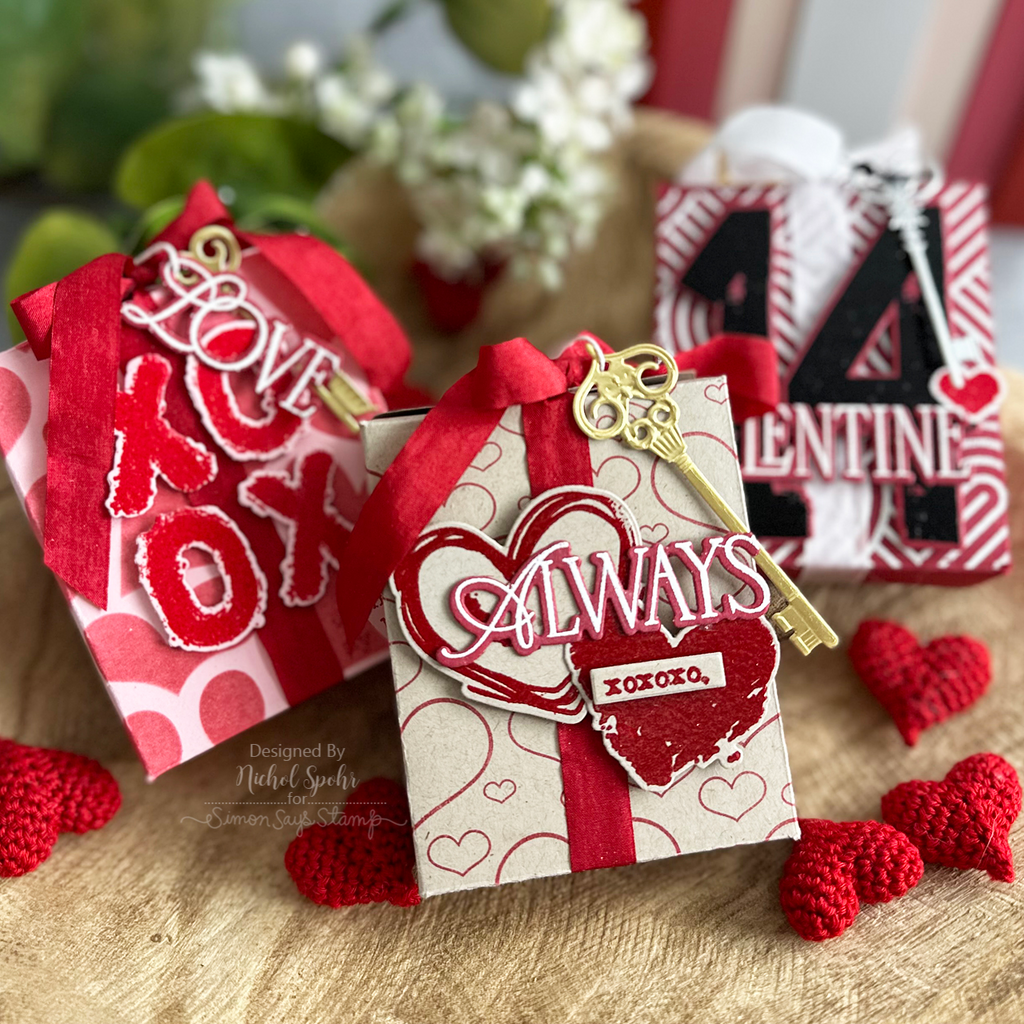 Simon Says Stamp Always and Forever Companions Wafer Dies 1246sdc To Be Loved Valentine's Day Treat Boxes | color-code:ALT05