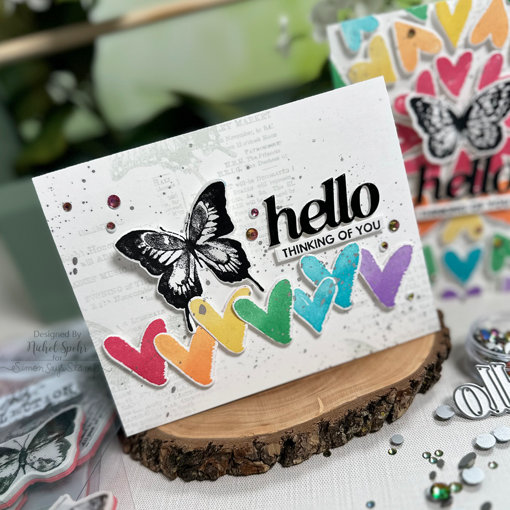Simon Says Stamp Watercolor Wafer Dies sss217 Be Bold Hello Card | color-code:ALT06