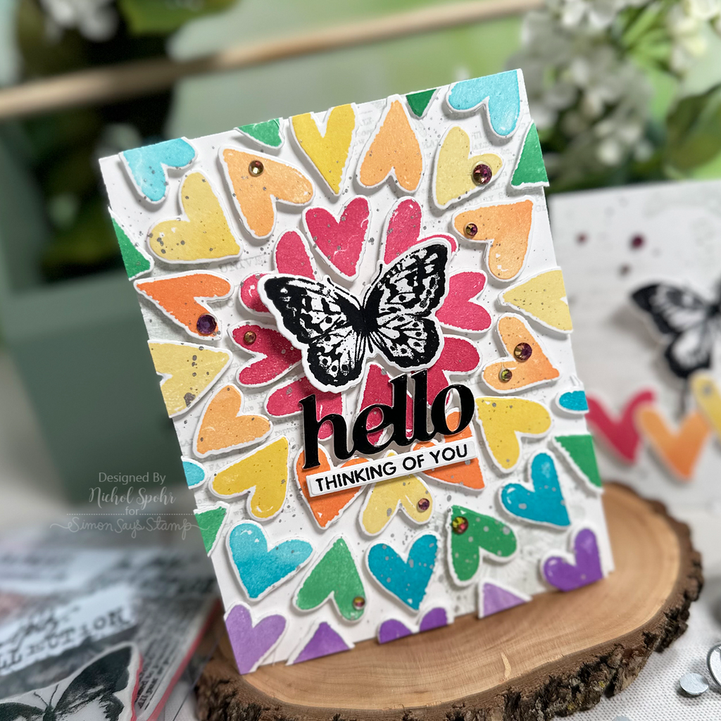 Simon Says Stamp Watercolor Wafer Dies sss217 Be Bold Hello Card | color-code:ALT07