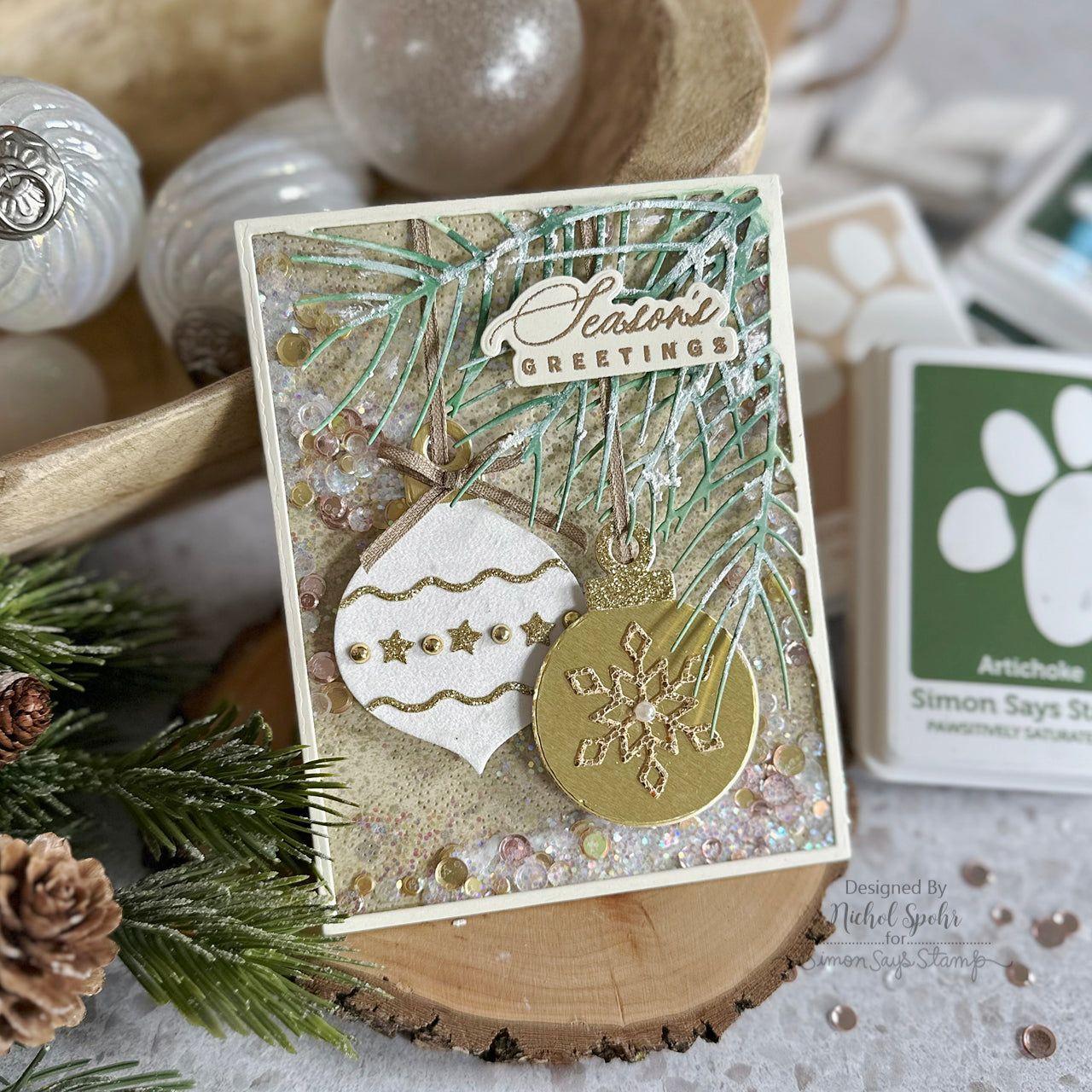 Tim Holtz Distress Grit Paste Opaque Ranger tda71792 Elegant Christmas Card | color-code:ALT08
