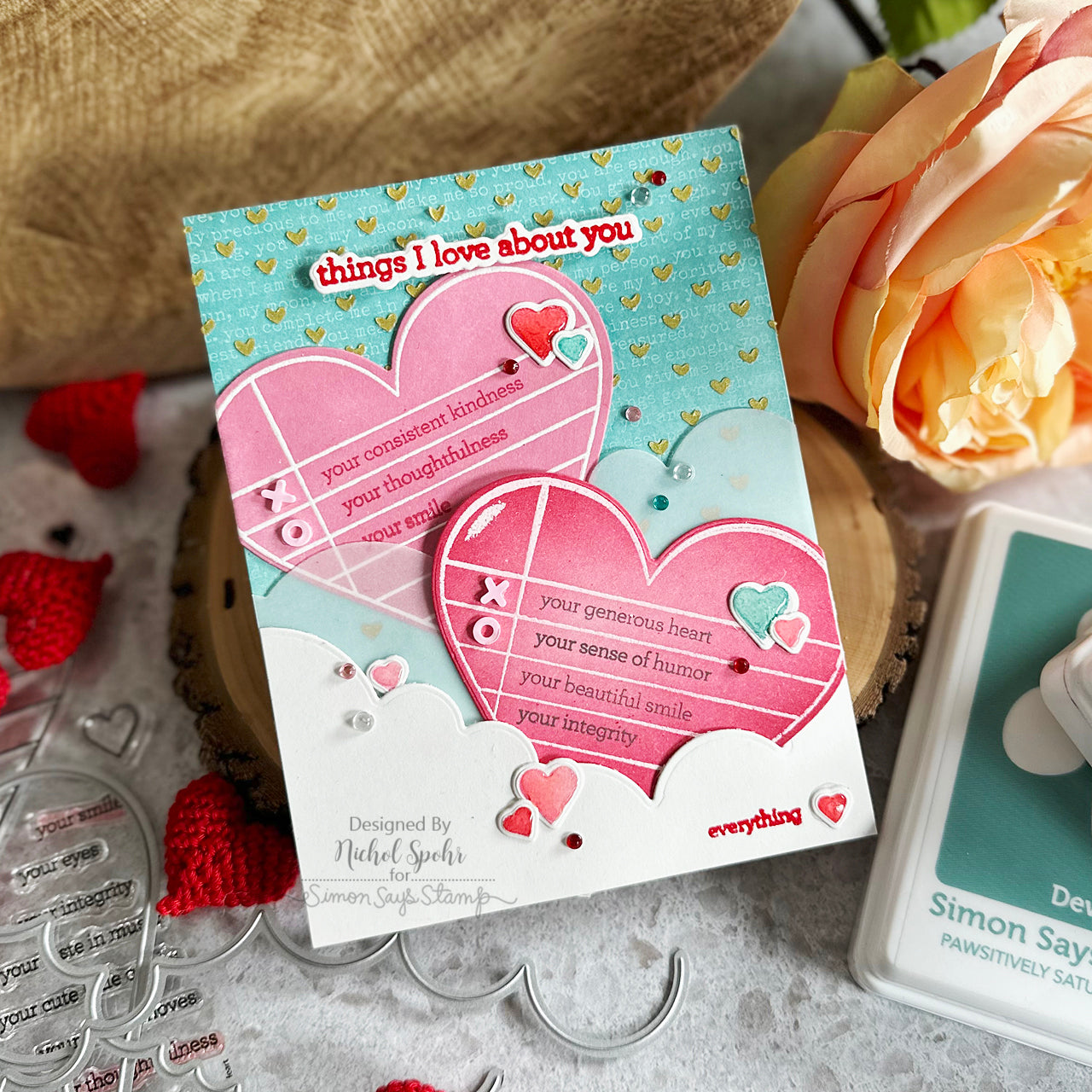 Trinity Stamps XOXO Embellishment Box tsb-168 Detailed Valentine Card | color-code:ALT03