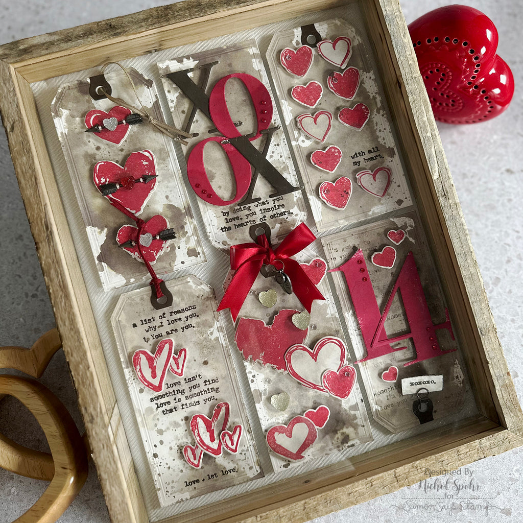 Tim Holtz Cling Rubber Stamps Love Notes cms477 shadow box | color-code:ALT03