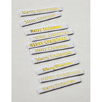 Memory Box Merry Christmas Foil Greetings White Tabs st026