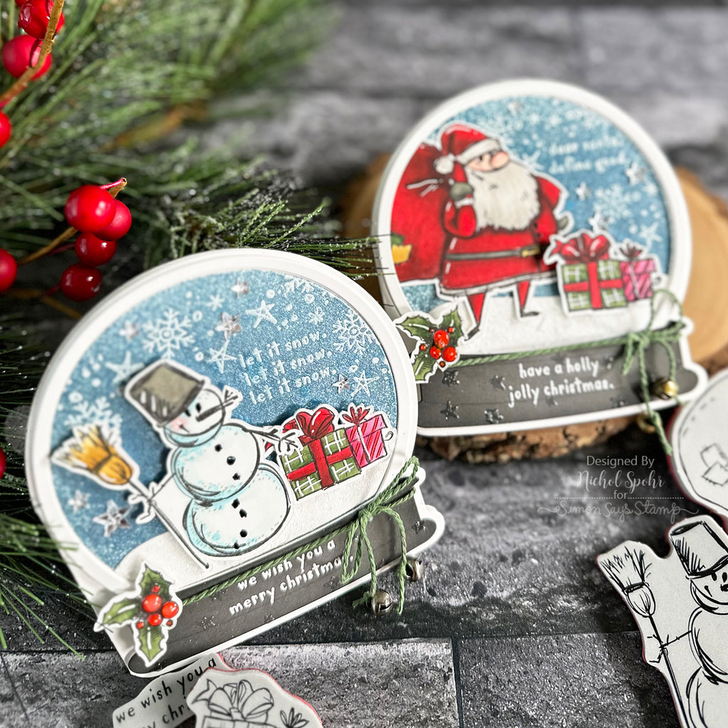 Trinity Stamps SNOWGLOBE CARD Die Set tmd-177 Christmas Snowglobe Cards | color-code:ALT02