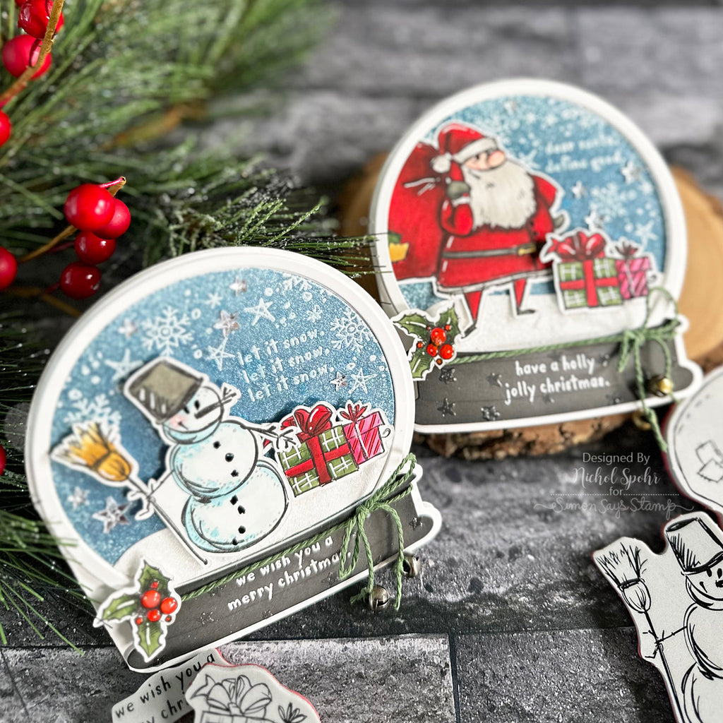 Tim Holtz Distress Winter Frost Mica Stain Ranger Christmas Snowglobe Cards | color-code:ALT03
