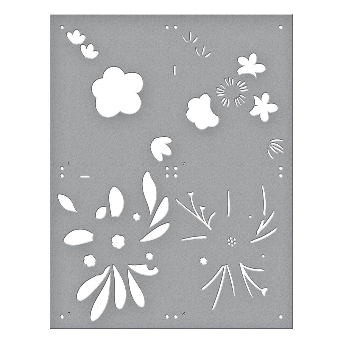 STN-063 Spellbinders Hello Blooms Stencil