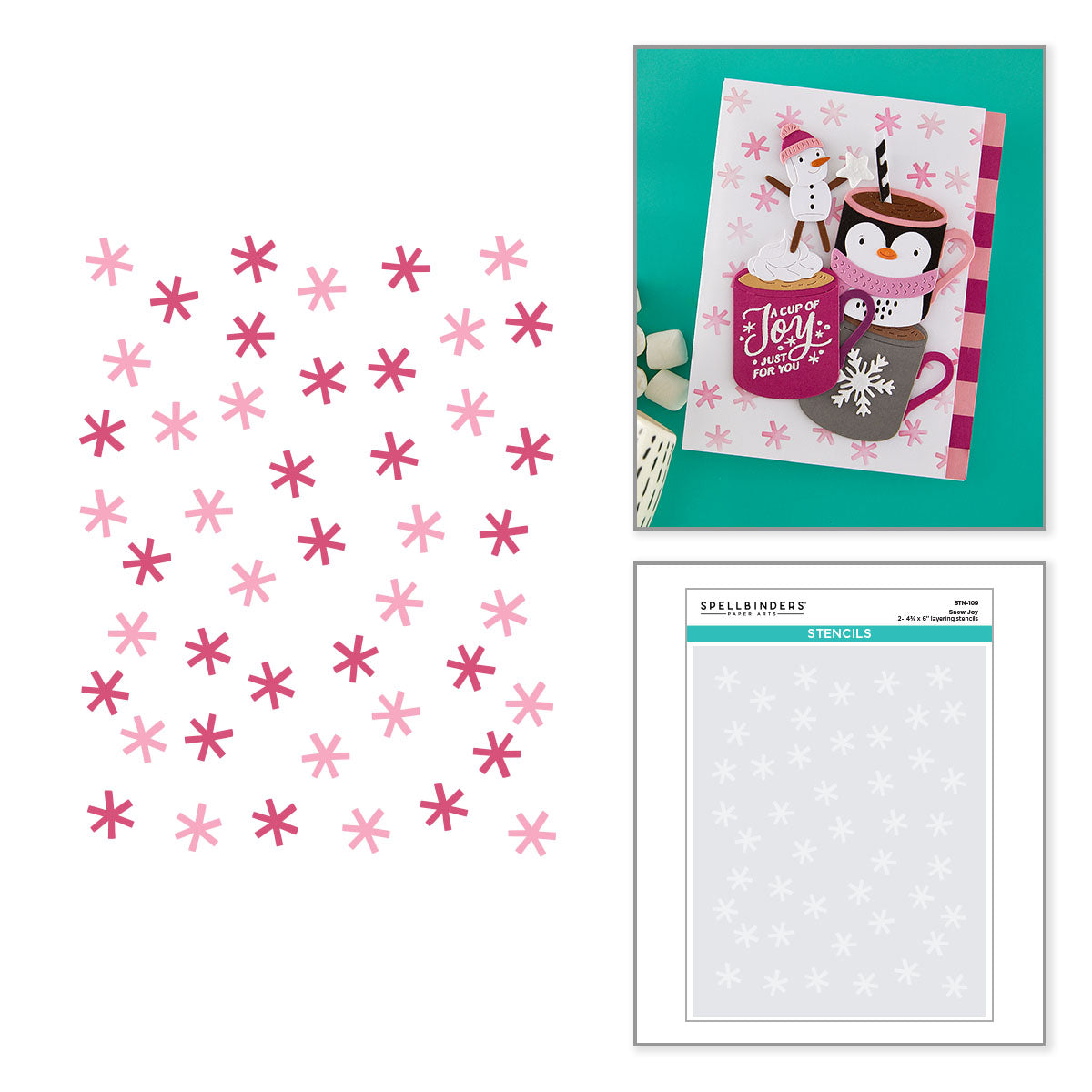 Spellbinders Snow Joy Stencil Set stn-109