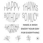 stp-208 Spellbinders Kaleidoscope Arch Sentiments Clear Stamps
