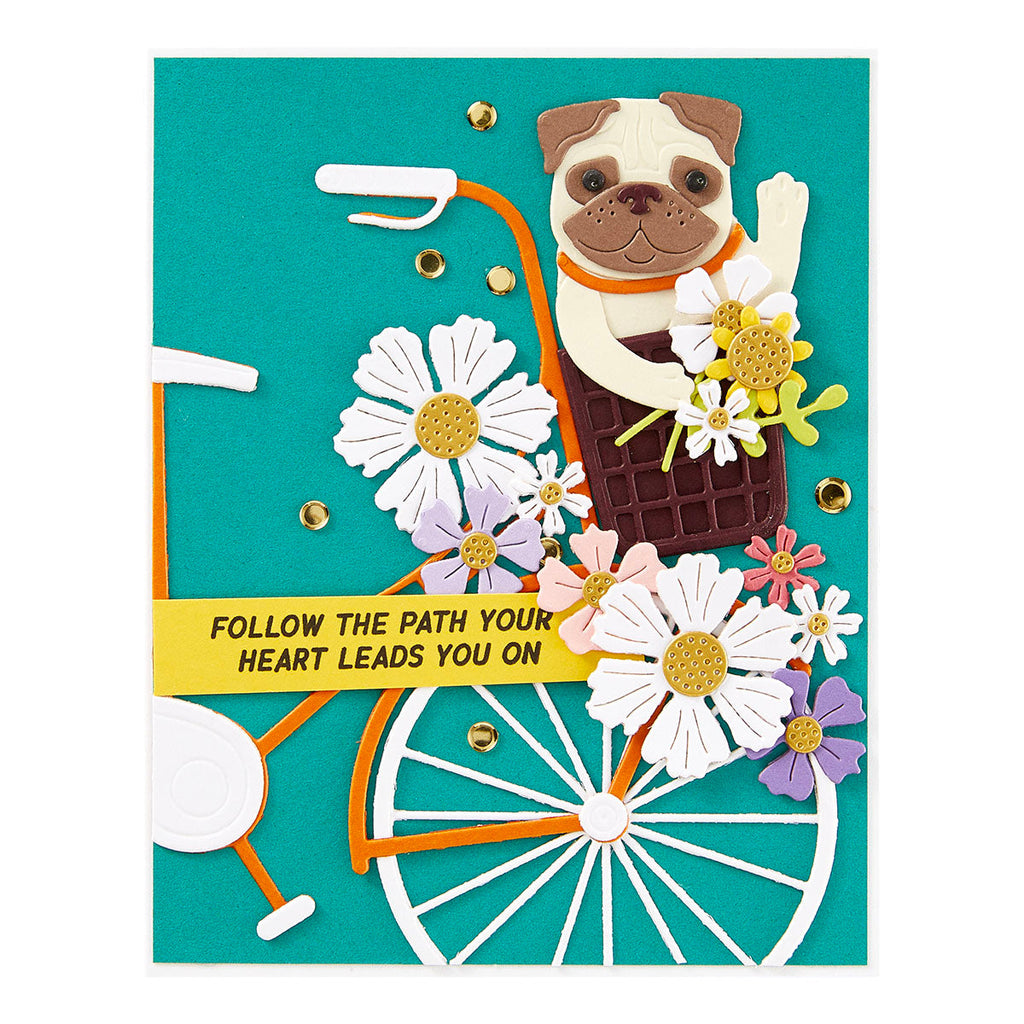 Spellbinders Big Bicycle Etched Dies s7-246 pug