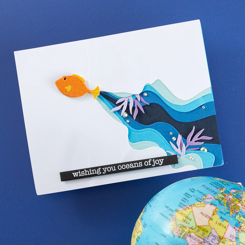 Spellbinders Underwater Marine Life Etched Dies s4-1348 fish trail