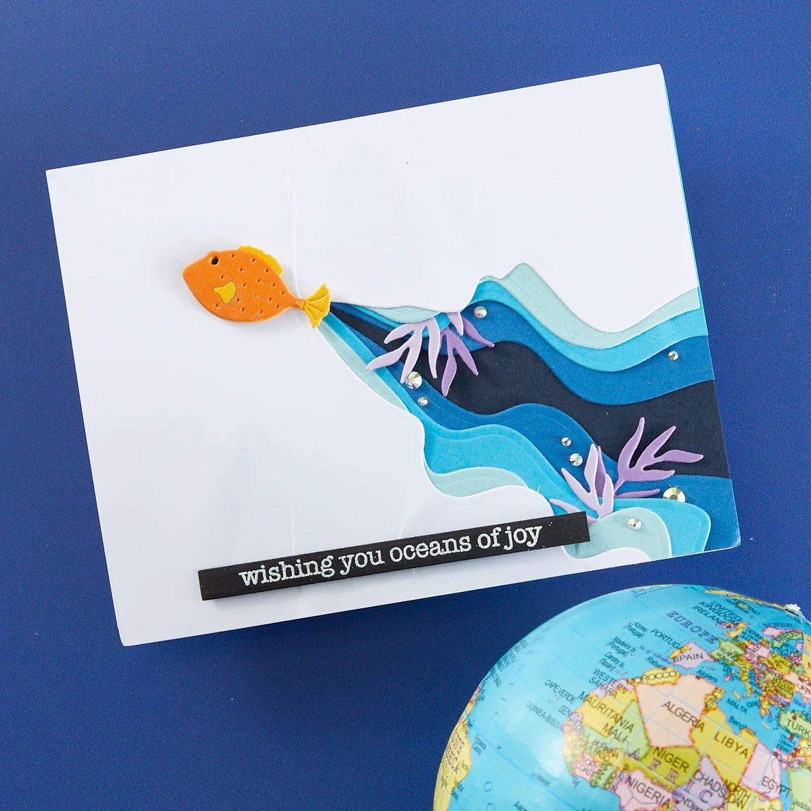 Spellbinders Underwater Marine Life Etched Dies s4-1348 fish trail