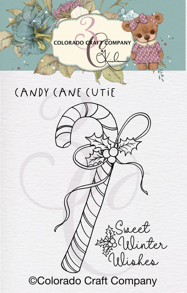 Colorado Craft Company Kris Lauren Candy Cane Cuite Clear Stamps kl922