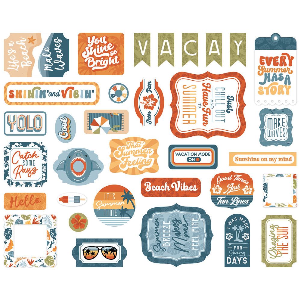 Echo Park Summer Vibes Ephemera sv365024 Detailed Product View
