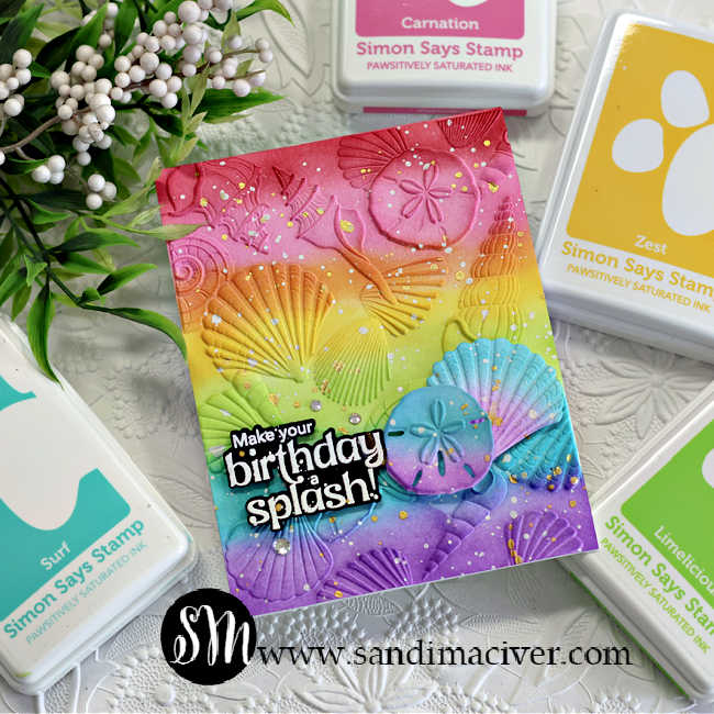 Simon Says Stamp Embossing Folder Sensational Seashells sf495 Friend Like You Birthday Card | color-code:ALT05