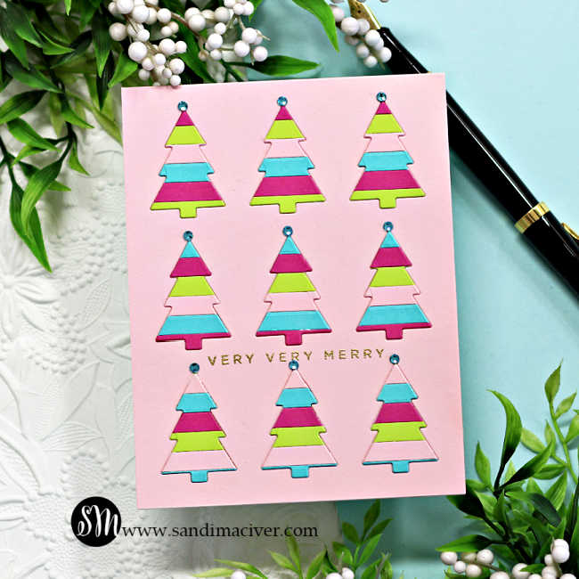CZ Design Tree Plate Wafer Die czd286c And Everything Nice Holiday Card | color-code:ALT05