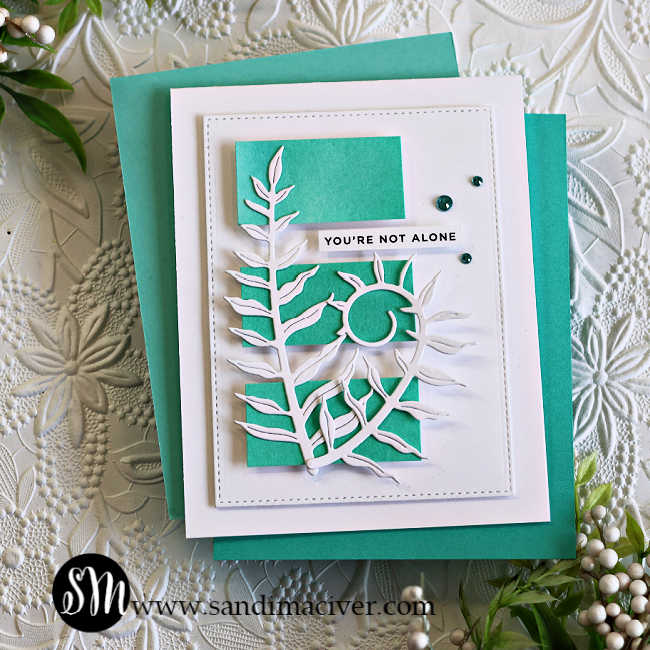 Simon Says Stamp Curled Fern Frond Wafer Dies s1003 Moments in Time Not Alone Card | color-code:ALT08