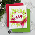 Simon Says Stamp Embossing Folder Festive Wreath sf568 Sugar and Spice Holiday Card | color-code:ALT06