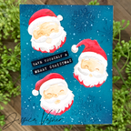 Simon Says Stamp Embossing Folder and Cutting Dies Santa Faces sfd559 Sugar and Spice Holiday Card