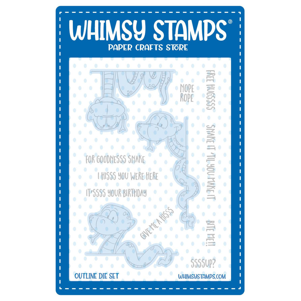 Whimsy Stamps Sassy Snakes Outline Dies wsd377a