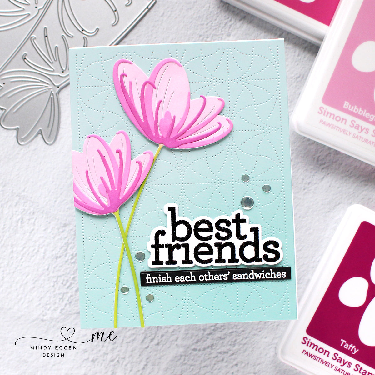 CZ Design Clear Stamps Sassy Friends cz281c Stamptember Friends Card
