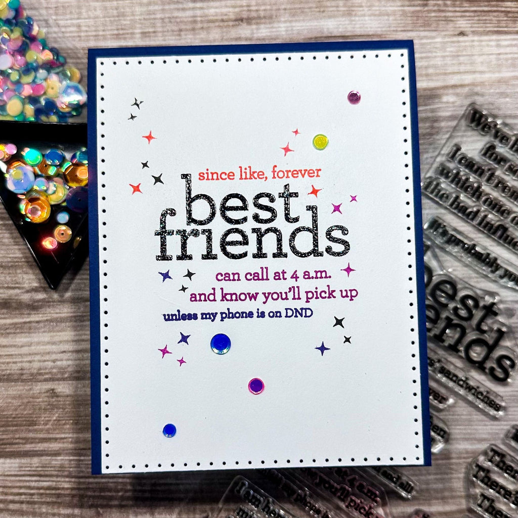 CZ Design Clear Stamps Sassy Friends cz281c Stamptember Friends Card