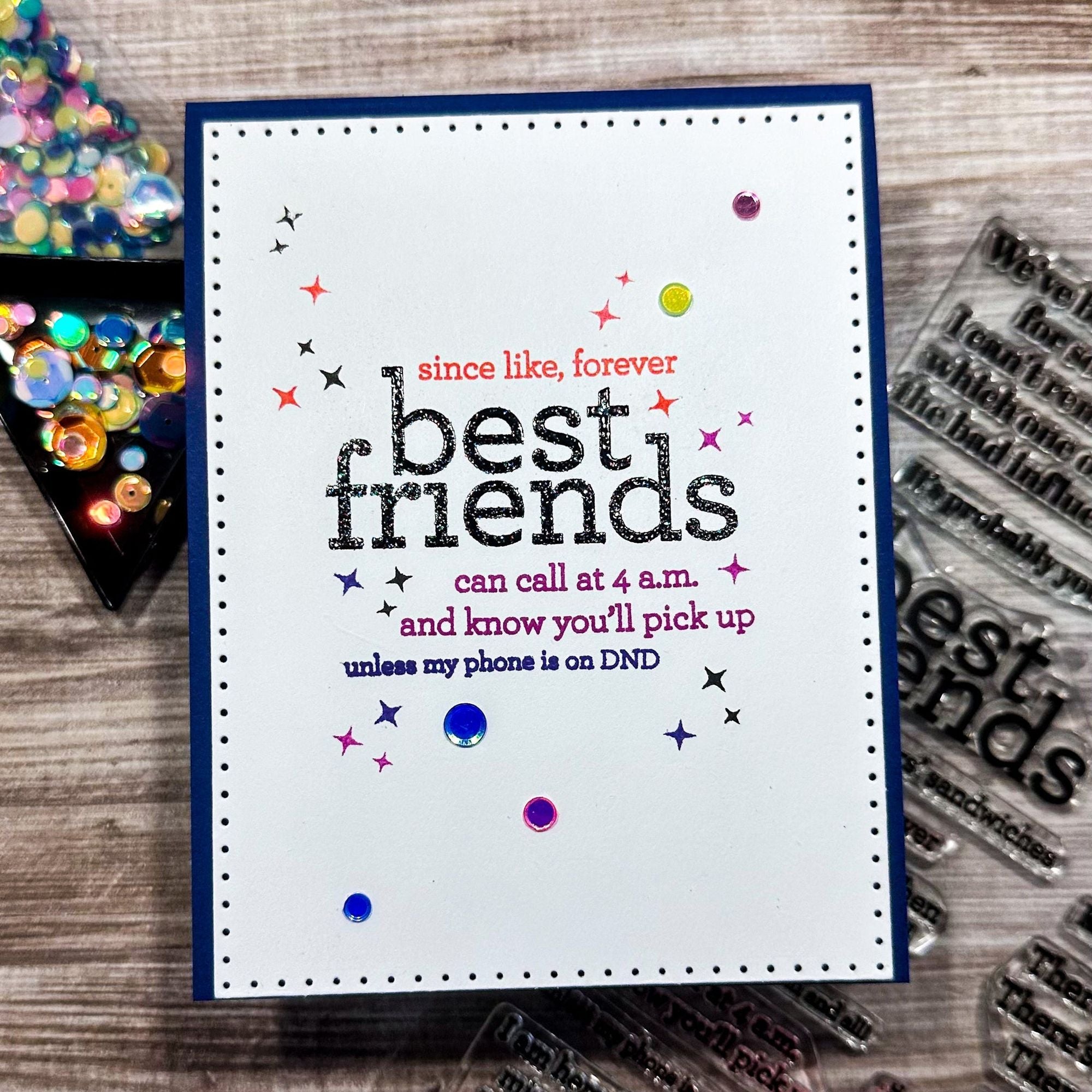 CZ Design Clear Stamps Sassy Friends cz281c Stamptember Friends Card