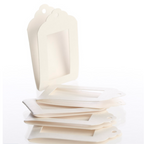 Scalloped White Frame Tags 03054