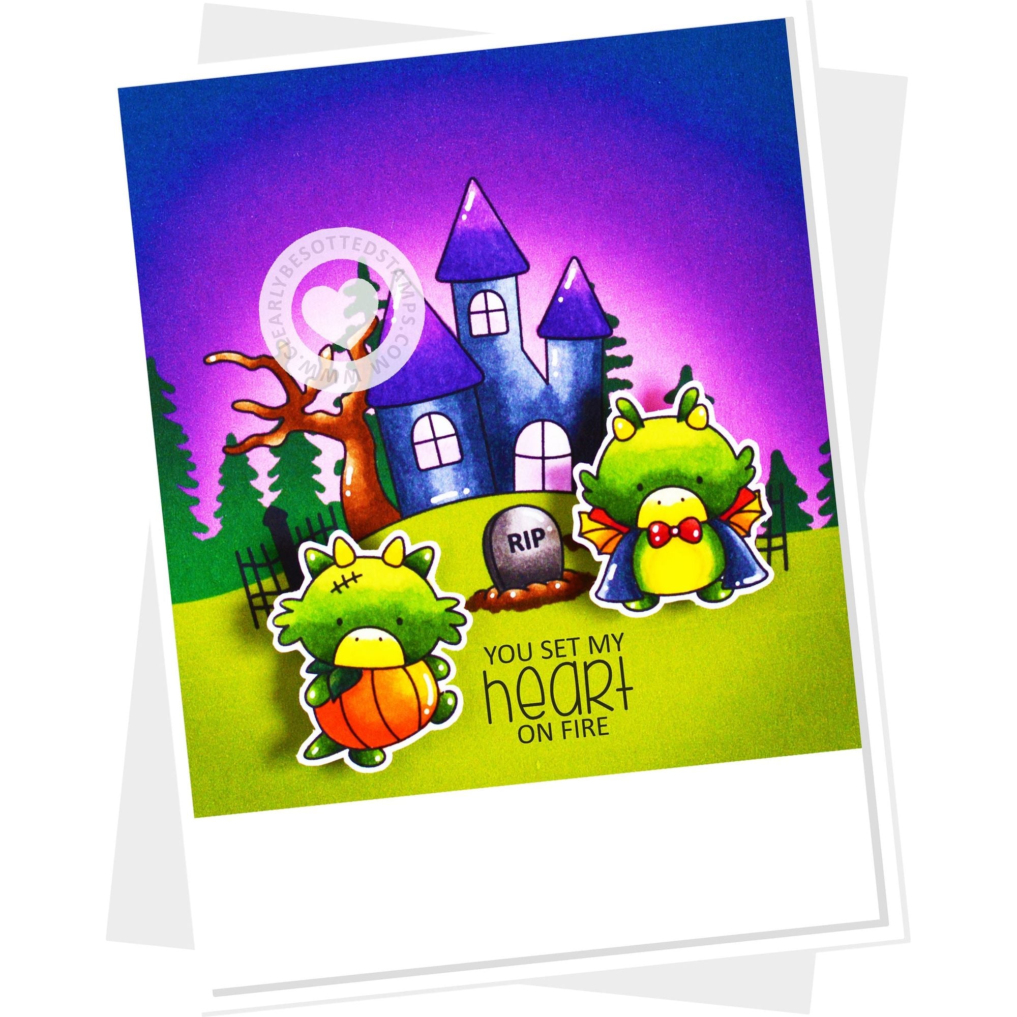Clearly Besotted Scaring Is Caring Clear Stamps