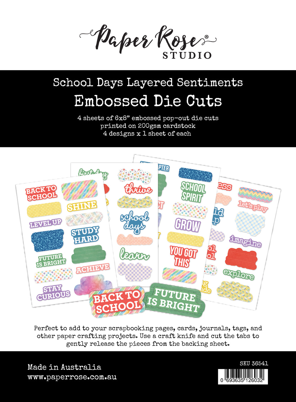 Paper Rose School Days Layered Sentiments 36541